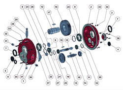 Despiece reductor pendular doble reducción PGR Pt