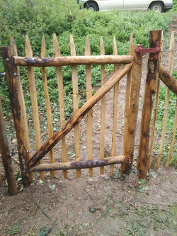 fabrication d'un portillon en châtaigner