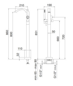 Wannenfüllarmatur ARCHE