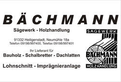 Sägewerk Bächmann Neumühle Heiligenstadt