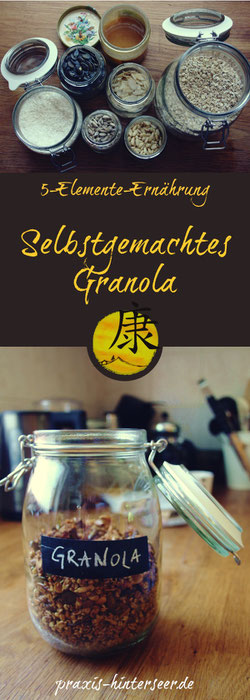 Granola TCM Rezept nach den 5 Elementen zuckerfrei