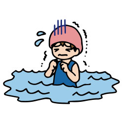 寒い! ヒトミ、泳いで風邪をひく!(36⇒113.04)
