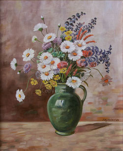 Nr. 1197 Wiesenblumen in Vase datiert 1954