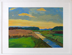 Nr. 2863 Abendhimmel über Fluss (Asse)