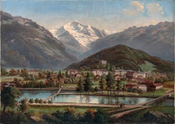  Interlaken mit Jungfrau um ca.1900