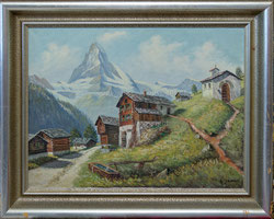  Bergdorf mit Matterhorn