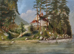 Nr. 4229 Kirche in Wald-/Seelandschaft