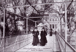 València antigua. Antiguo puente de madera.