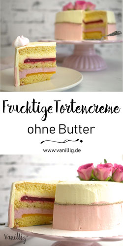 fruchtige Tortencreme ohne Butter