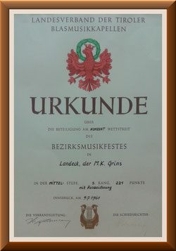 MK-Grins, Konzert-Bewertung 1961
