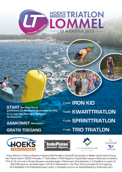 Dirk Van Bun Communicatie en Vormgeving - Grafische ontwerp - reclame - publiciteit - Lommel - Leaflet Hoeks Triatlon 2023