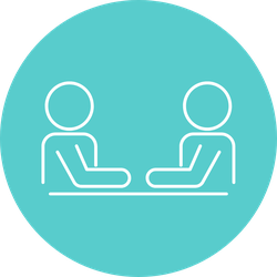 Icon Anamnesegespräch in der neurologischen Praxis St. Gallen