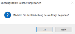Bearbeitung Fortschritt starten