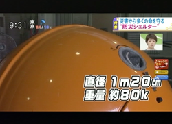 TOKYOMXテレビ13のバラいろダンディで津波シェルター放映