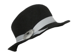 chapeau en feutre noir pour femme