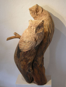 Eulenschnitzerei Uhufigur Uhuschnitzerei Eulenskulptur Eulenfigur