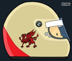 Helmet of Tom Pryce by Muneta & Cerracín