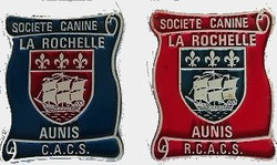 2 plaques titres CACS et RCAS de coach canin 16 educateur canin charente