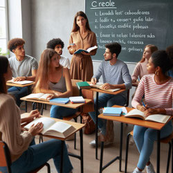 Students trying to learn (Bing generated image)
