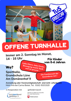 Flyer offene Turnhalle
