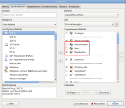 Abb. 2: Symbolleiste individualisieren