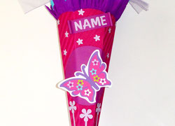 2Schultüte Zuckertüte SCHMETTERLINGSFEE Zauberfee rosa pink türkis lila violett 2Schultüte Zuckertüte SCHMETTERLINGSFEE Zauberfee rosa pink türkis lila violett