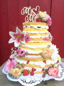 Naked  Cake "Mr & Mrs "