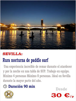 ruta en paddle surf Sevilla para despedidas 