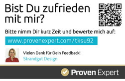 Strandgut Design Umfragelink zu ProvenExpert