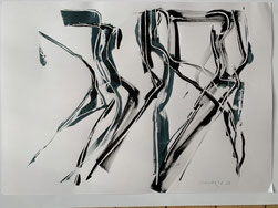 Chinoiserie | 2024 | 42 x 59,4 cm | Tusche auf Papier