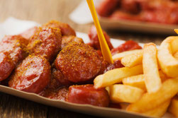 currywurst, pomme, mayo, imbiss, food truck