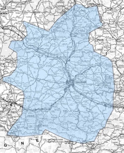 Carte multiplex Toulouse étendu, canal 6B