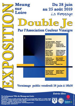 Claude Rossignol - Affiche Expo "Double Je" Meung-sur-Loire 2019