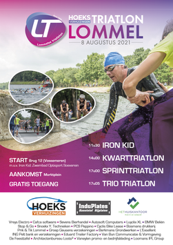 Dirk Van Bun Communicatie & Vormgeving - Grafisch ontwerp - reclame - publiciteit - Lommel - Affiche Hoeks Triatlon Lommel 2021