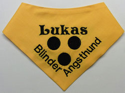 Blinden Logo, blinder Hund, Halstuch für blinden Hund,