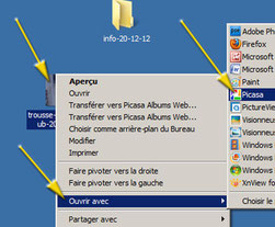 Ouvrir une photo avec Picasa