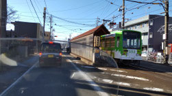 P-05　豊橋市内　路面電車と追いかけっこ