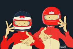 Doblete de Rubens Barrichello y Michael Schumacher by Muneta & Cerracín