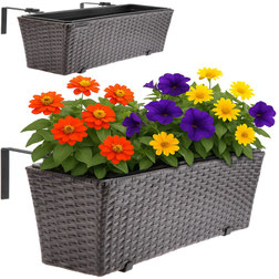 porta #vasi #polyrattan #fioriera #rattan # marrone