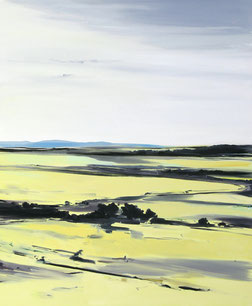 Matthieu van Riel. Schilderij. Zweeds landschap 120x100cm olie op doek 2011