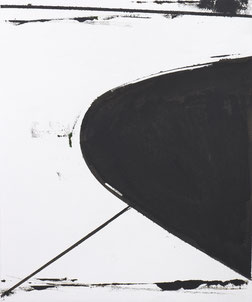 Matthieu van Riel. paintings. Curve in Landscape 39X32,6cm oil on papier 2019