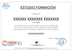 Titulación curso online certificado Estudio Formación