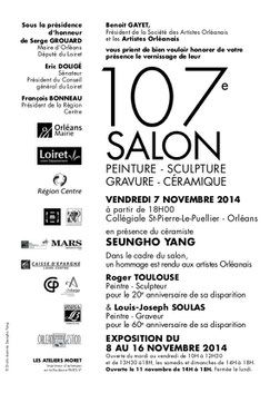 Claude Rossignol - Affiche 107è Salon des Artistes Orléanais 2014