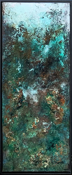 "Riff" 2021 Acryltechnik auf Leinwand 100 x 40 cm (gerahmt) //sold//