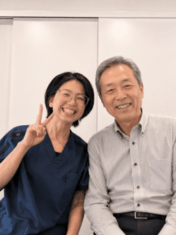 腰痛としびれがなくなり、うれしい写真
