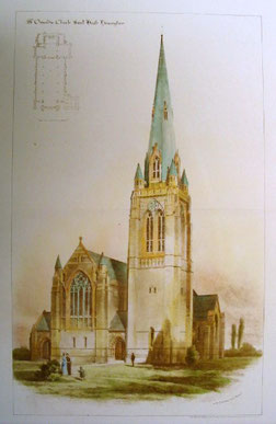 W H Bidlake's original plan for St Oswald's