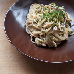 初チャレンジ!メカブパスタ