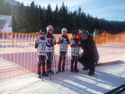 v.l.n.r. Isabelle Baumgartner, Patricia Arnold, Lena, Matti und Fritz Pinter