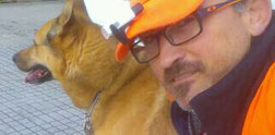 Con Husky en calle Ferrocaril... 11-2016.