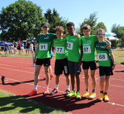Starkes U14-Team: Oliver Tallig, Theo Maier, Blazko Ramm, Elias Wiehler, David Engel
